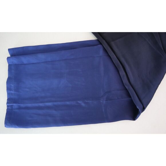 Badgley Mischka Women's Sz L Blue Ombré 100% Mulberry Silk Sleep/Lounge Set - Picture 9 of 16